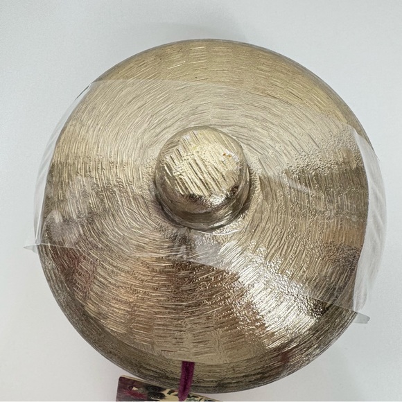 Jewel Of Mumbai World Traveler Collection Decorative Lidded Pot Gold & Black New - Picture 7 of 12